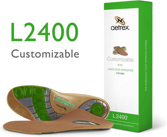 alternate view #2 of: Ortopedia personalizable para hombre para comodidad personal, Aetrex ATL2400M