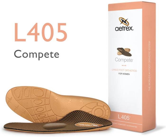 alternate view #2 of: Aetrex ATL405W Women's Compete Orthotic With Metatarsal Support