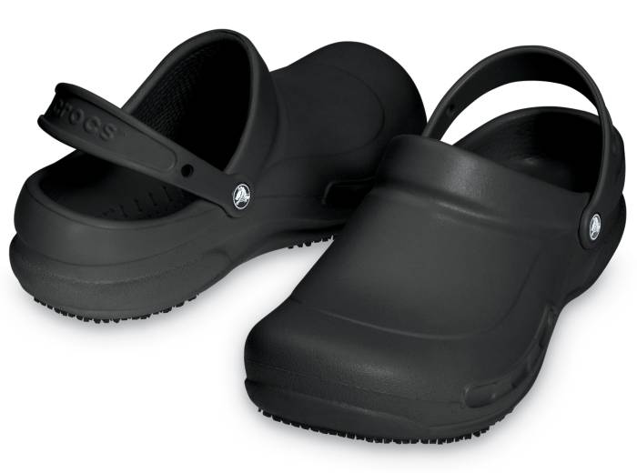 alternate view #3 of: Zueco con puntera blanda antideslizante negro unisex Crocs Bistro