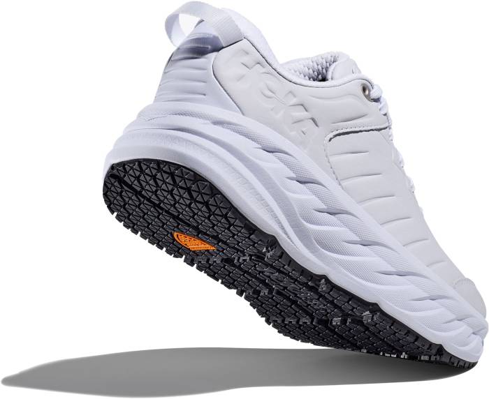 alternate view #5 of: HOKA HO1110521WHT Bondi SR Women's, White, Soft Toe, Slip Resistant Athletic Work Shoe