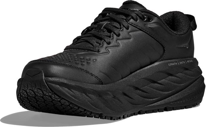 alternate view #3 of: HOKA HO1129350BBLC Bondi SR Men's, Black, Soft Toe, Slip Resistant, Athletic Wide Work Shoe