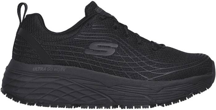 alternate view #2 of: SKECHERS Work Arch Fit SK108016BLK Max Cushioning Elite, Women's, Black, Soft Toe, Slip Resistant Athletic