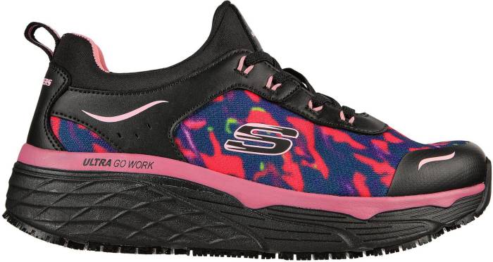 alternate view #2 of: SKECHERS Work SK108036BKMT Rastip, Women's, Black/Multi, Soft Toe, Slip Resistant Athletic