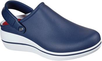 Zueco antideslizante, con puntera blanda, azul marino/blanco, de mujer SKECHERS Work SK108051NVW Amreli