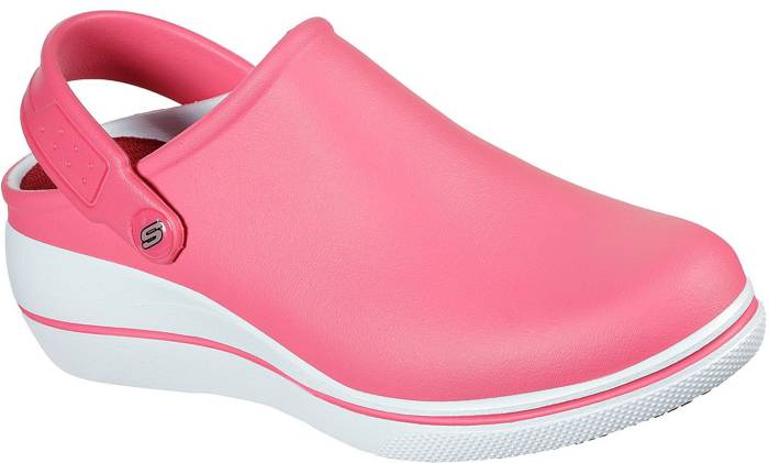 view #1 of: SKECHERS Work SK108051PKW Amreli, Women's, Pink/White, Soft Toe, Slip Resistant Clog