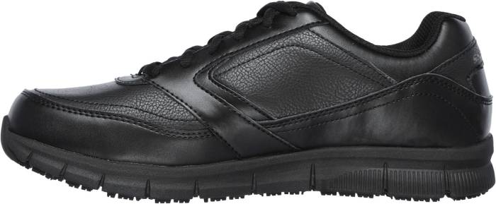 alternate view #3 of: Deportivo antideslizante, con puntera blanda, negro, de hombre, EH, SKECHERS Work SK77156BLK Nampa