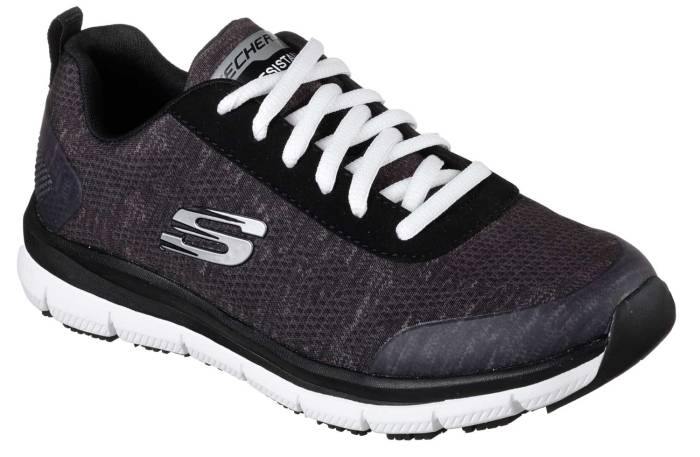 view #1 of: Deportivo de mujer antideslizante, con puntera blanda negro/blanco Comfort Flex Pro HC Skechers Work SK77217BKW