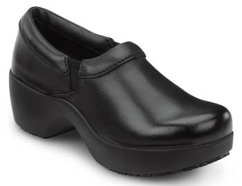 Zapato de trabajo antideslizante con puntera blanda MaxTRAX, estilo zueco, borgo±a, negro, SR Max SRM132 Geneva