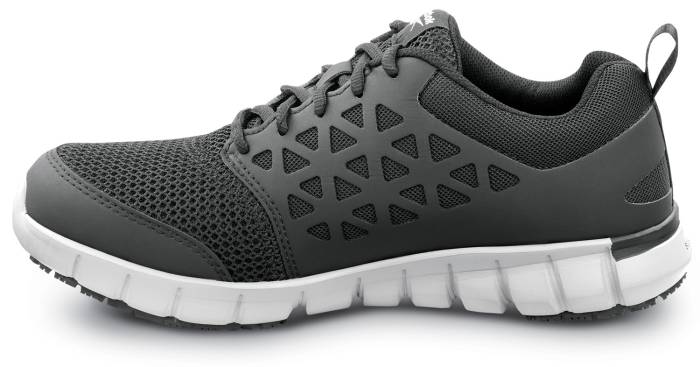 alternate view #4 of: Reebok Work SRB3201 Sublite Cushion Work, Men's, Black/Gray, Athletic Style, MaxTRAX Slip Resistant, Soft Toe Work Shoe