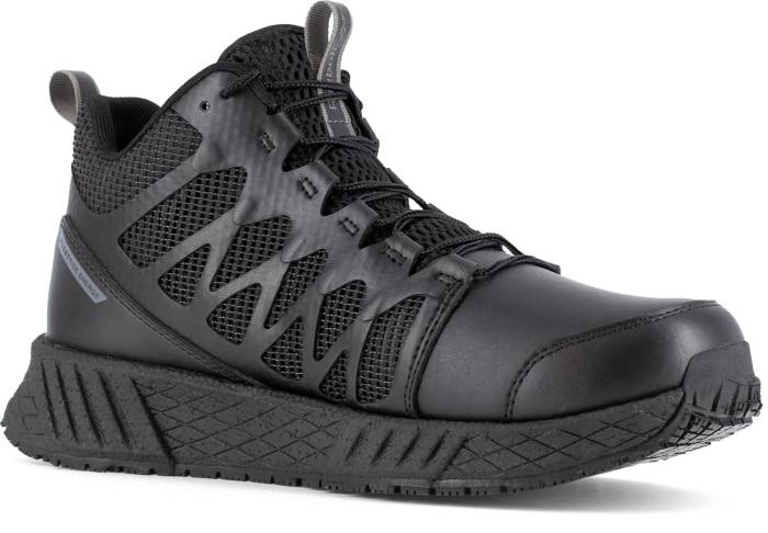 view #1 of: Reebok Work SRB3212 Floatride Energy Tactical, Men's, Black, Mid-High Athletic Style, EH, MaxTRAX Slip Resistant, Soft Toe Work Shoe