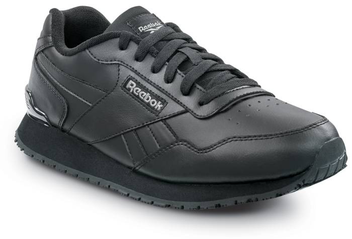 view #1 of: Zapato de trabajo EH con puntera blanda, antideslizante MaxTRAX, estilo zapatilla para correr retro, negro de mujer Reebok Work SRB952 Harman