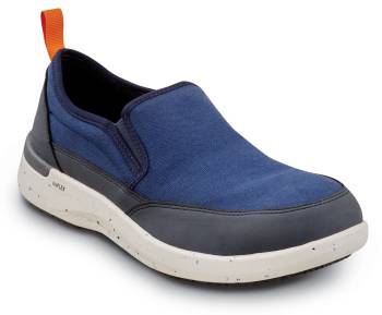 Rockport Works SRK4574 truFLEX Fly Mudguard Work, Men's, Navy, Comp Toe, SD, MaxTRAX Slip Resistant, Casual, Slip On, Work Shoe