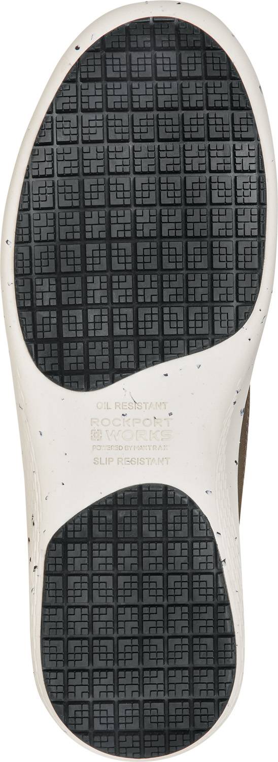 alternate view #5 of: Rockport Works SRK4575 truFLEX Fly Mudguard Work, Men's, Beige, Comp Toe, EH, MaxTRAX Slip Resistant, Casual, Slip On, Work Shoe