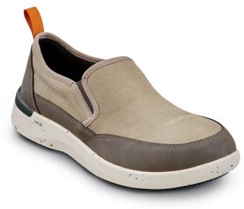 Rockport Works SRK4575 truFLEX Fly Mudguard Work, Men's, Beige, Comp Toe, EH, MaxTRAX Slip Resistant, Casual, Slip On, Work Shoe