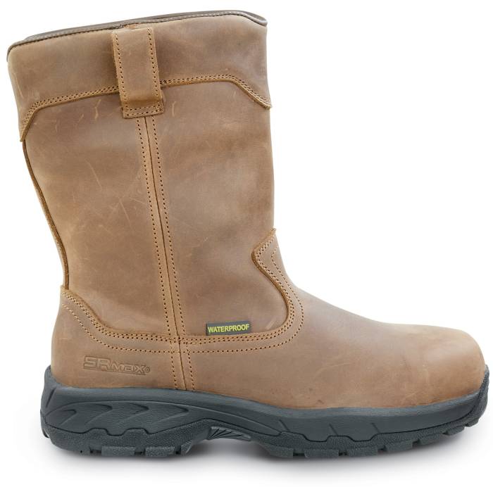 alternate view #2 of: SR Max SRM2160 Beaumont, Men's, Dark Brown, Wellington Style, Comp Toe, EH, Waterproof, MaxTRAX Slip Resistant, Work Boot