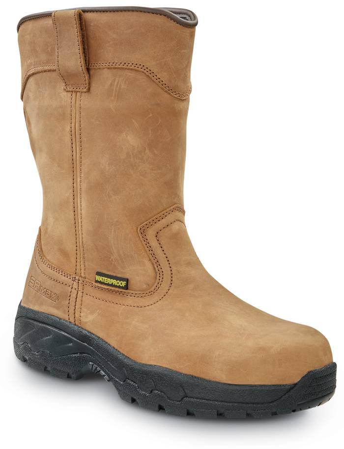 view #1 of: SR Max SRM2170 Midland, Men's, Brown, Wellington Style, Comp Toe, SD, Waterproof, MaxTRAX Slip Resistant, Work Boot