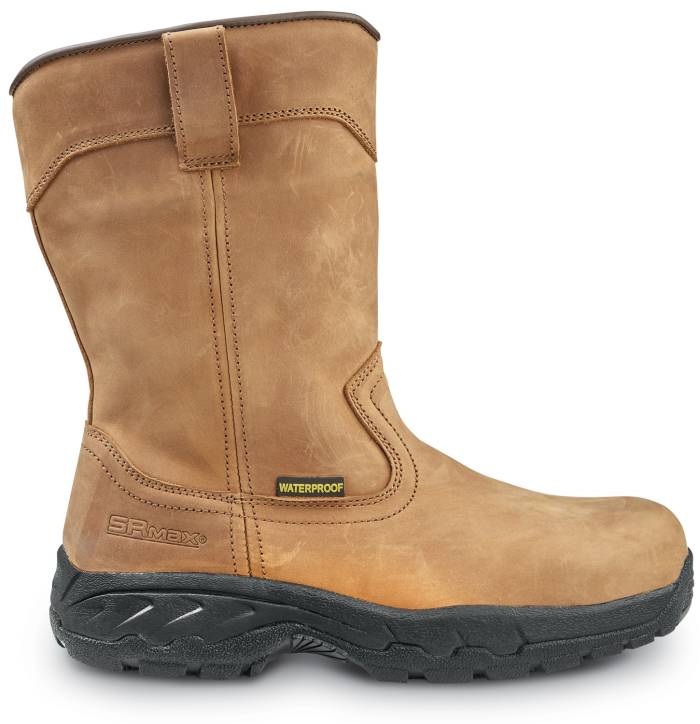 alternate view #2 of: SR Max SRM2170 Midland, Men's, Brown, Wellington Style, Comp Toe, SD, Waterproof, MaxTRAX Slip Resistant, Work Boot