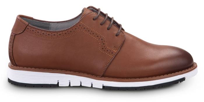 alternate view #2 of: SR Max SRM3350 Beaufort, Men's, Brown/White, Dress Style, MaxTRAX Slip Resistant, Soft Toe Work Shoe