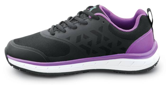 alternate view #3 of: SR Max SRM422 Wake, Women's, Black/Purple, Athletic Style, MaxTRAX Slip Resistant, Soft Toe Work Shoe