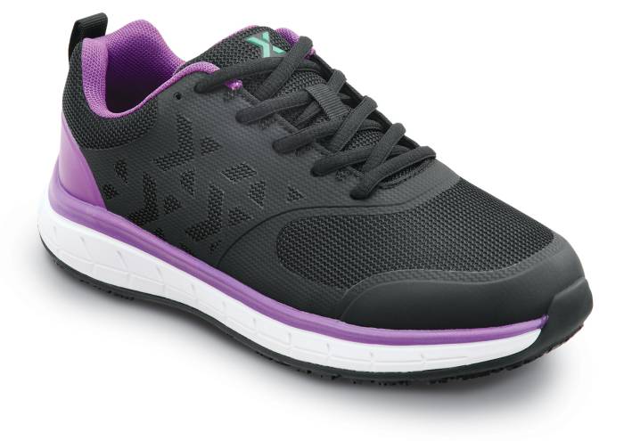 view #1 of: SR Max SRM422 Wake, Women's, Black/Purple, Athletic Style, MaxTRAX Slip Resistant, Soft Toe Work Shoe