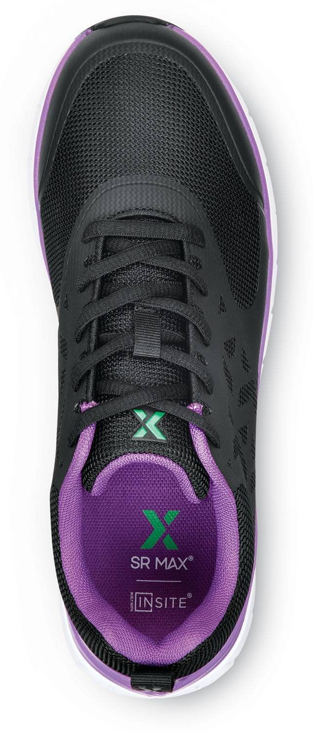 alternate view #4 of: SR Max SRM422 Wake, Women's, Black/Purple, Athletic Style, MaxTRAX Slip Resistant, Soft Toe Work Shoe