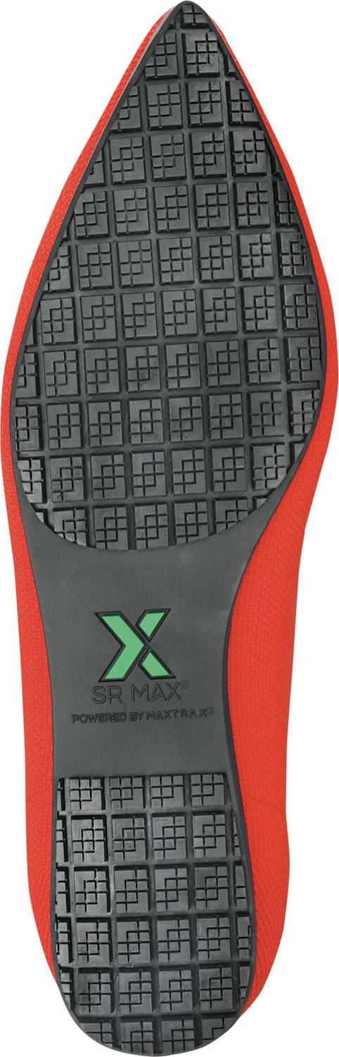 alternate view #6 of: SR Max SRM594 Albright, Women's, Red Letter Day, MaxTRAX Slip Resistant, Soft Toe, Dress Flat, Work Shoe