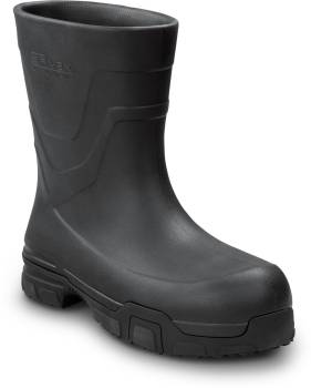 Bota de trabajo con puntera blanda, antideslizante MaxTRAX, estilo sin cordones, negra, unisex, SR Max SRM8450 Everett