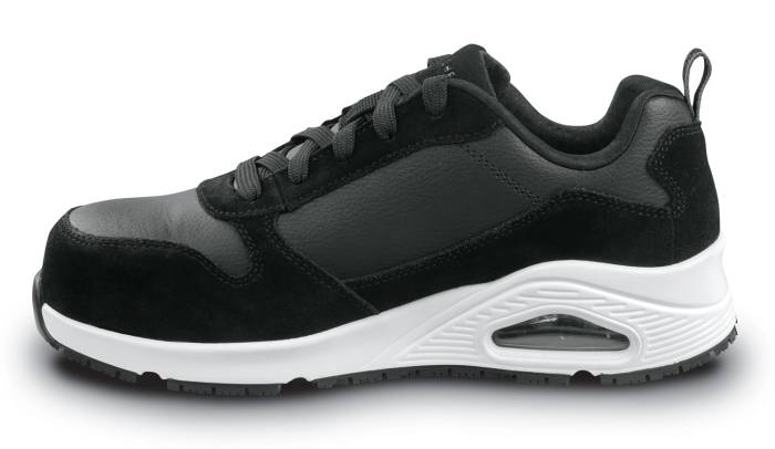 alternate view #3 of: SKECHERS Work SSK108192BKW Luna, Women's, Black/White, Alloy Toe, EH, MaxTRAX Slip Resistant, Low Athletic, Work Shoe