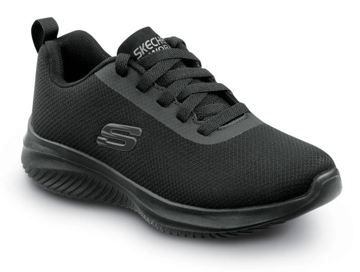 view #1 of: SKECHERS Work SSK108193BLK Riley Ultra Flex 3.0, Women's, Black, Soft Toe, EH, MaxTRAX, Slip Resistant, Low Athletic, Work Shoe