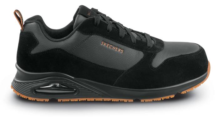 alternate view #2 of: SKECHERS Work SSK200252BLK Parker, Men's, Black, Alloy Toe, EH, MaxTRAX Slip Resistant, Low Athletic, Work Shoe