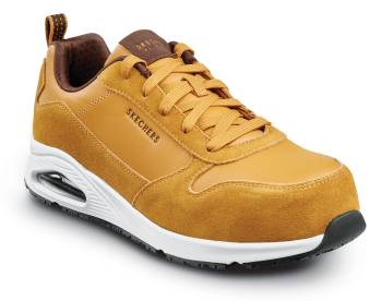 SKECHERS Work SSK200252WTN Parker, Men's, Wheat, Alloy Toe, EH, MaxTRAX Slip Resistant, Low Athletic, Work Shoe