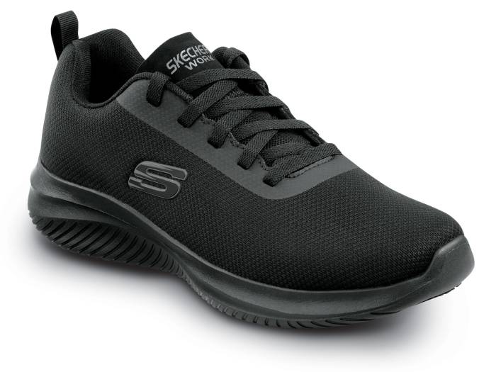 view #1 of: SKECHERS Work SSK200253BLK Benji Ultra Flex 3.0, Men's, Black, Soft Toe, EH, MaxTRAX, Slip Resistant, Low Athletic, Work Shoe