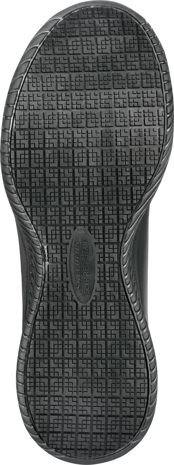 alternate view #5 of: SKECHERS Work SSK200289BLK Eric, Men's, Black, Soft Toe, EH, MaxTRAX Slip Resistant, Oxford, Work Shoe