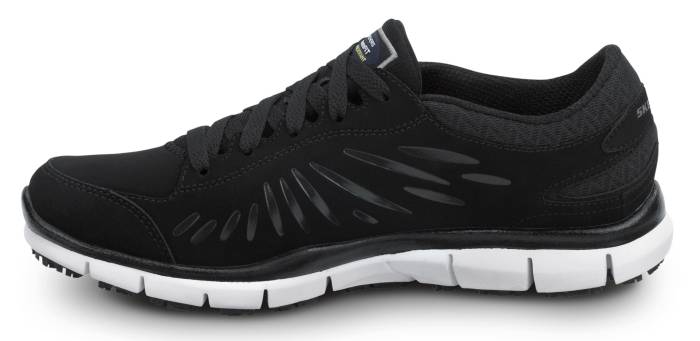 alternate view #3 of: SKECHERS Work SSK405BKW Stacey, Women's, Black/White, Athletic Style, MaxTRAX Slip Resistant, Soft Toe Work Shoe