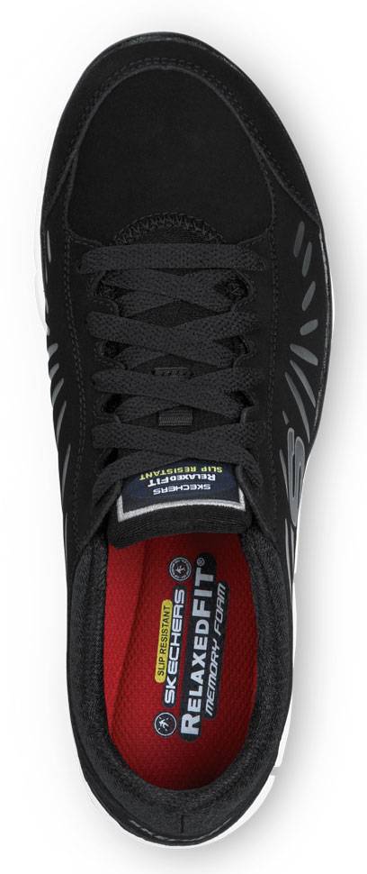 alternate view #4 of: SKECHERS Work SSK405BKW Stacey, Women's, Black/White, Athletic Style, MaxTRAX Slip Resistant, Soft Toe Work Shoe