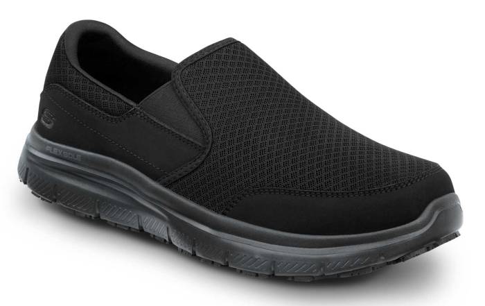 view #1 of: SKECHERS Work SSK8175BLK Ella, Women's, Black, Slip On Athletic Style, MaxTRAX Slip Resistant, Soft Toe Work Shoe