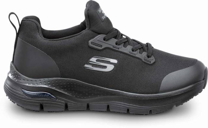 alternate view #2 of: SKECHERS Work Arch Fit SSK8436BLK Leslie, Women's, Black, Slip On Athletic Style, Alloy Toe, MaxTRAX Slip Resistant, Work Shoe