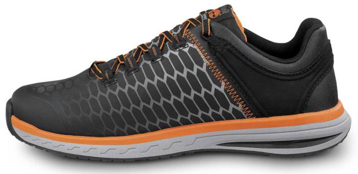 alternate view #3 of: Timberland PRO STMA1XRK Powerdrive, Men's, Black/Orange, Soft Toe, EH, MaxTRAX Slip Resistant Low Athletic