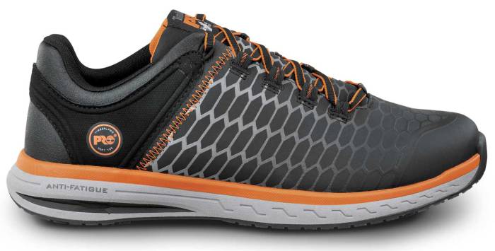 alternate view #2 of: Timberland PRO STMA1XRK Powerdrive, Men's, Black/Orange, Soft Toe, EH, MaxTRAX Slip Resistant Low Athletic