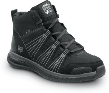 Timberland PRO STMA2BWE Powerdrive, Men's, Black, Soft Toe, EH, MaxTRAX Slip Resistant High Hiker