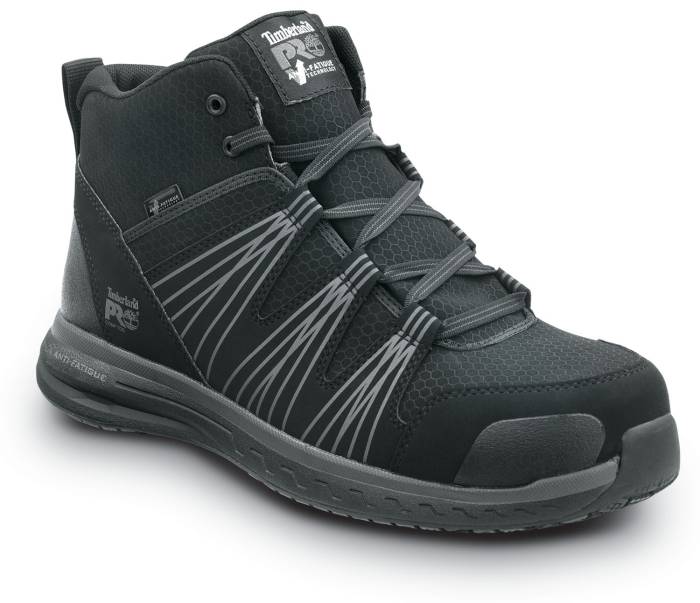 view #1 of: Timberland PRO STMA2BX1 Powerdrive, Men's, Black, Comp Toe, EH, MaxTRAX Slip Resistant High Hiker