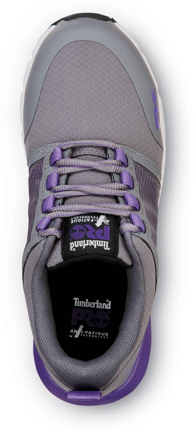 alternate view #4 of: Timberland PRO STMA5NCP Radius, Women's, Steel Gray/Royal Purple, Comp Toe, EH, MaxTRAX Slip Resistant, Athletic, Work Shoe