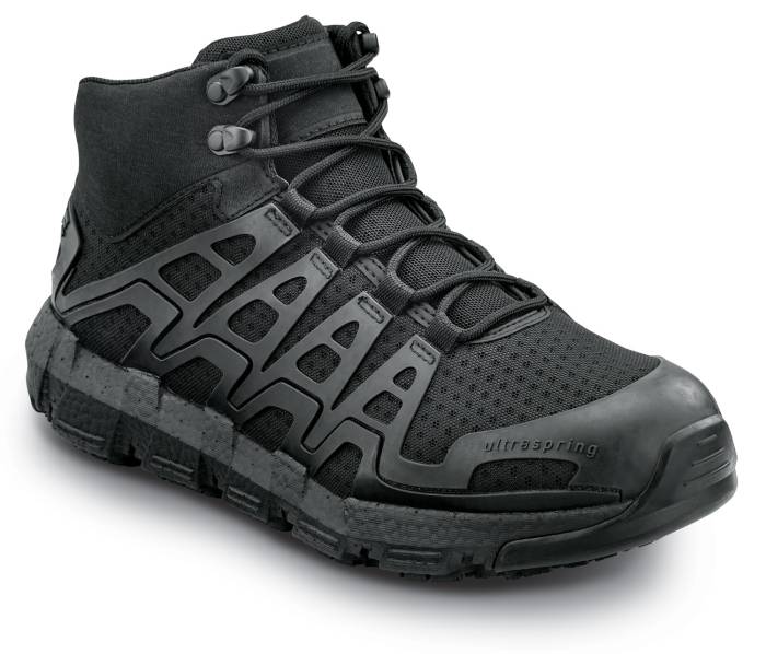 view #1 of: Wolverine SWW081004 Rev Vent UltraSpring, Men's, Black, MaxTRAX Slip Resistant, Comp Toe, EH, Hi-Top Athletic Work Shoe